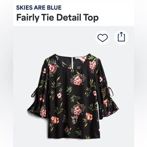 Skies are Blue Fairly tie detail blouse